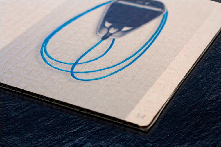 瓦楞紙上的廣告噴繪 瓦楞紙上的廣告噴繪